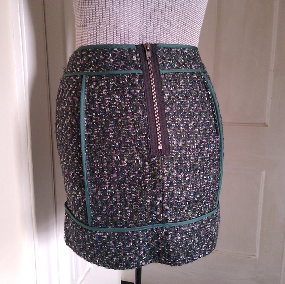 J. CREW Teal Tweed Skirt - Picture 4 of 6